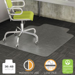 deflecto DuraMat Moderate Use Chair Mat, Low Pile Carpet, Roll, 36 x 48, Lipped, Clear View Product Image