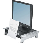 Fellowes Monitor Riser Plus, 19 7/8 x 14 1/16 x 6 1/2, Black/Silver View Product Image