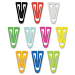 GEM Plastic Paper Clips, Large (No. 6), Assorted Colors, 200/Box View Product Image