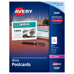 Avery Postcards for Laser Printers, 4 1/4 x 5 1/2, Uncoated White, 4/Sheet, 200/Box View Product Image
