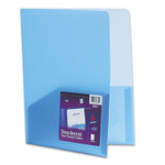 AVERY Plastic Two-Pocket Folder, 20-Sheet Capacity, Translucent Blue View Product Image