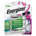 Energizer NiMH Rechargeable AA Batteries, 1.2V, 8/Pack View Product Image