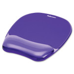 Fellowes Gel Crystals Mouse Pad with Wrist Rest, 7.87" x 9.18", Purple View Product Image