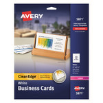 Avery Clean Edge Business Cards, Laser, 2 x 3 1/2, White, 200/Pack View Product Image