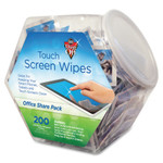 Dust-Off Touch Screen Wipes, 5 x 6, 200 Individual Foil Packets View Product Image