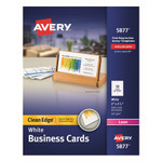 Avery Clean Edge Business Cards, Laser, 2 x 3 1/2, White, 400/Box View Product Image