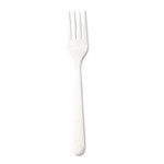 GEN Heavyweight Cutlery, Forks, Polypropylene, White, 1000/Carton View Product Image