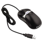 Fellowes Microban Five-Button Optical Mouse, USB 2.0, Left/Right Hand Use, Black/Silver View Product Image