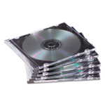 Fellowes Slim Jewel Case, Clear/Black, 50/Pack View Product Image