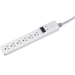 Fellowes Basic Home/Office Surge Protector, 6 Outlets, 6 ft Cord, 450 Joules, Platinum View Product Image