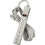 Fellowes Six-Outlet Power Strip, 120V, 15 ft Cord, 1.88 x 10.88 x 1.63, Platinum View Product Image