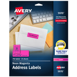 Avery High-Visibility Permanent Laser ID Labels, 1 x 2 5/8, Neon Magenta, 750/Pack View Product Image