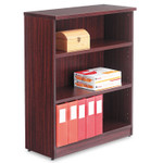 Alera Valencia Series Bookcase, Three-Shelf, 31 3/4w x 14d x 39 3/8h, Mahogany View Product Image