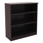 Alera Valencia Series Bookcase, Three-Shelf, 31 3/4w x 14d x 39 3/8h, Espresso View Product Image