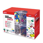 ACCO 350 Paper Clips, 150 Push Pins, 80 Butterfly Clips and 45 Binder Clips, Assorted View Product Image