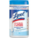 LYSOL Brand Disinfecting Wipes, 7 x 8, Crisp Linen, 80 Wipes/Canister View Product Image