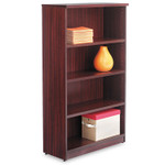 Alera Valencia Series Bookcase, Four-Shelf, 31 3/4w x 14d x 54 7/8h, Mahogany View Product Image