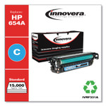 Innovera Remanufactured Cyan Toner Cartridge, Replacement for HP 654A (CF331A), 15,000 Page-Yield View Product Image