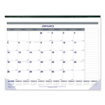 Blueline Net Zero Carbon Monthly Desk Pad Calendar, 22 x 17, Black Band and Corners, 2021 View Product Image