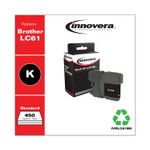 Innovera Remanufactured Black Ink, Replacement for Brother LC61BK, 450 Page-Yield View Product Image