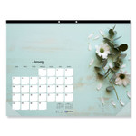 Blueline Romantic Monthly Desk Pad Calendar, 22 x 17, Floral, 2021 View Product Image