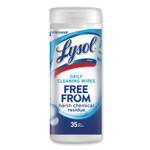 LYSOL Brand Daily Cleansing Wipes, 8" x 7", White, 35 Wipes/Canister, 12 Canisters/Carton View Product Image