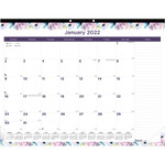 Blueline Passion Monthly Deskpad Calendar, Chipboard Back, Floral Design, 22 x 17, 2021 View Product Image