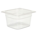 Rubbermaid Commercial Cold Food Pans, 1 2/3qt, 6 3/8w x 6 7/8d x 4h, Clear View Product Image