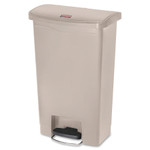 Rubbermaid Commercial Slim Jim Resin Step-On Container, Front Step Style, 13 gal, Beige View Product Image