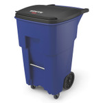 Rubbermaid Commercial Brute Rollouts with Casters, Square, 65 gal, Blue View Product Image