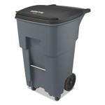 Rubbermaid Commercial Brute Rollouts with Casters, Square, 65 gal, Gray View Product Image