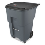 Rubbermaid Commercial Brute Rollouts with Casters, Square, 95 gal, Gray View Product Image