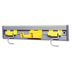 Rubbermaid Commercial Closet Organizer/Tool Holder, 18w x 3.25d x 4.25h, Gray View Product Image