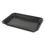 Genpak Supermarket Trays, Black, Foam, 8 1/4 x 5 3/4 x 1, 125/Bag, 4 Bags/Carton View Product Image