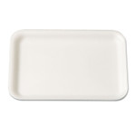 Genpak Supermarket Tray, 5.75 x 8.25 x 1, White, 125/Bag, 4 Bags/Carton View Product Image