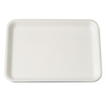 Genpak Supermarket Tray, 7.25 x 9.25 x 0.5, White, 125/Bag, 4 Bags/Carton View Product Image