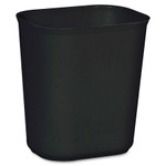 Rubbermaid Commercial Fire-Resistant Wastebasket, Rectangular, Fiberglass, 3.5 gal, Black View Product Image