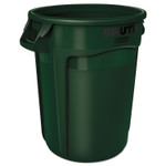 Rubbermaid Commercial Round Brute Container, Plastic, 32 gal, Dark Green View Product Image