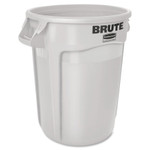 Rubbermaid Commercial Round Brute Container, Plastic, 32 gal, White View Product Image