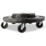 Rubbermaid Commercial Brute Quiet Dolly, 250 lb Capacity, 18.25 dia. x 6.63h, Black View Product Image