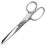 Clauss Hot Forged Carbon Steel Shears, 8" Long, 3.88" Cut Length, Nickel Straight Handle View Product Image