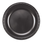 Genpak Elite Laminated Foam Plates, 10 1/4" Dia, Black, Round, 125/ Pack, 4 Pack/Carton View Product Image
