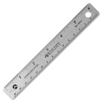 Westcott Stainless Steel Office Ruler With Non Slip Cork Base, 6" View Product Image