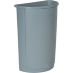 Rubbermaid Commercial Untouchable Waste Container, Half-Round, Plastic, 21 gal, Gray View Product Image