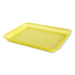 Genpak Processor/Heavy Supermarket Tray, 8.25 x 0.8 x 10.5, Yellow, 100/Bag, 4 Bags/Carton View Product Image