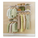 Rubbermaid Configurations Custom Closet Starter Kit, 5 Shelves, 36" to 72"w x 16"d x 47.5"h, White View Product Image