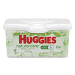 Huggies Natural Care Baby Wipes, Unscented, White, 64/Tub, 4 Tub/Carton View Product Image
