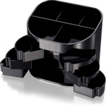 Officemate Double Supply Organizer, 11-Compartment, 6 1/2w x 4 3/4d x 5 3/4h, Black View Product Image