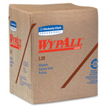 WypAll L20 Towels, 1/4 Fold, 2-Ply, 12 1/2 x 12, Brown, 68/Pack, 12 Packs/Carton View Product Image
