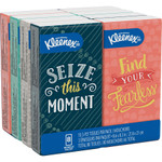 Kleenex On The Go Packs Facial Tissues, 3-Ply, White, 10 Sheets/Pouch, 8 Pouches/Pack View Product Image